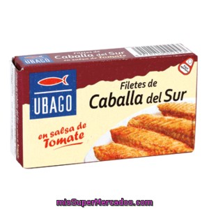 Ubago Filetes De Caballa Del Sur En Salsa De Tomate Lata 65 Gr