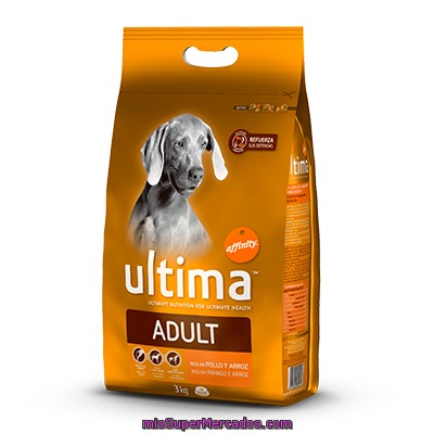 Ultima Adult Con Pollo Y Arroz Para Perros Paquete 3 Kg