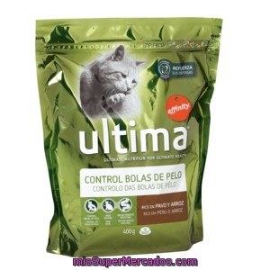 Ultima Alimento Para Gatos Control Bolas De Pelo Affinity Bolsa 400 Gr