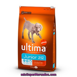 Ultima Junior Rico En Pollo Y Arroz Para Perro Bolsa 7,5 Kg