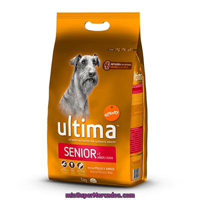 Ultima Senior Rico En Pollo Y Arroz Para Perro Adulto Bolsa 3 Kg