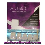 Uñas Postizas Manicura Francesa, Art Nails, Paquete 24 U