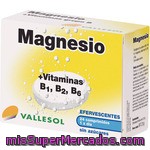 Vallesol Magnesio + Vitaminas B1, B2 Y B6 Sin Azúcares Caja 24 Comprimidos Efervescentes