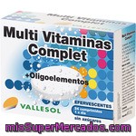 Vallesol Multi Vitaminas Complet Con Oligoelementos Que Refuerzan Tu Organismo Sin Azúcares Caja 24 Comprimidos Efervescentes