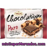Valor Chocolatium Puro Relleno Crema De Avellanas Y Crujiente Barquillo100g