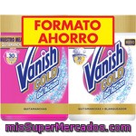 Vanish Gold Pack Con Quitamanchas Oxi Action + Quitamanchas Y Blanqueador En Polvo Pack 2 Bote 470 G