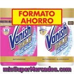 Vanish Gold Pack Con Quitamanchas Oxi Action + Quitamanchas Y Blanqueador En Polvo Pack 2 Bote 470 G