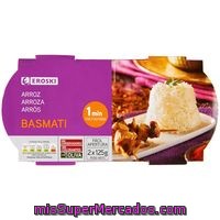 Vasito De Arroz Basmati Eroski, Pack 2x125 G