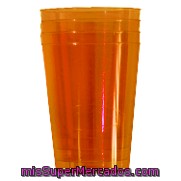 Vasos Naranja 300 Cc Carrefour Home 6ud