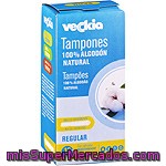 Veckia Tampón Regular De Algodón Natural Con Aplicador Biodegradable Caja 16 Unidades