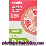 Veckia Tampones Con Aplicador Compacto Super Caja 32 Unidades