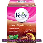 Veet Cera Depilatoria Aceite De Argán Tarro 250 Ml Uso Con Bandas