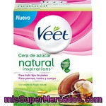 Veet Cera Depilatoria De Azúcar Natural Inspirations Con Aceite De Argán Natural Tarro 250 Ml Para Todo Tipo De Pieles