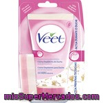 Veet Crema De Ducha Depilatoria Leche De Loto Y Fragancia De Jazmín Para Piel Normal Tubo 150 Ml