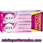 Veet Crema Depilatoria Con Leche De Loto Y Jazmín Para Piel Normal Pack 2 Tubo 200 Ml