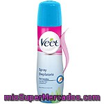 Veet Crema Depilatoria Hidratante Aloe Vera Y Vitamina E Para Piel Sensible Spray 150 Ml