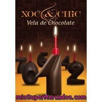 Vela De Chocolate Nº 1 Xoc&chic, Pack 1 Unid.