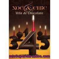 Vela De Chocolate Nº 4 Xoc&chic, Pack 1 Unid.