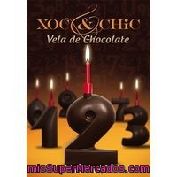 Vela De Chocolate Nº 7 Xoc&chic, Pack 1 Unid.