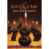Vela De Chocolate Nº 8 Xoc&chic, Pack 1 Unid.
