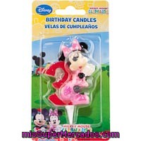 Vela Nº3 Minnie 6,5 Cm, Pack 1 Unid.