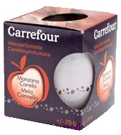 Vela Perfumada Manzana Y Canela Carrefour 1 Ud.