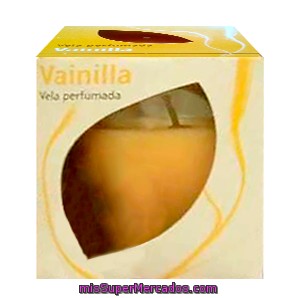 Vela Perfumada Vaso Cristal Aroma Vainilla, Relevi, U