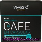 Viaggio Espresso Decaffeinato 05 Café Espresso Intensidad Media Compatible Con Máquinas Nespresso Caja 10 Cápsulas