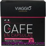 Viaggio Espresso Lungo 06 Café Espresso Italiano Intensidad Alta Compatible Con Máquinas Nespresso Caja 56 G