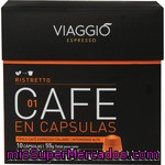 Viaggio Espresso Ristreto 01 Café Espresso Italiano Intensidad Alta Compatible Con Máquinas Nespress Caja 10 Cápsulas