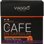 Viaggio Espresso Ristreto 01 Café Espresso Italiano Intensidad Alta Compatible Con Máquinas Nespress Caja 10 Cápsulas