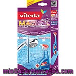 Vileda Magical Sistema Repelente De Agua Que Previene La Suciedad Y La Cal Caja 1 Unidad Contiene Bayeta Microfibras Magic + Solución Repelente Al Agua Pistola 300 Ml