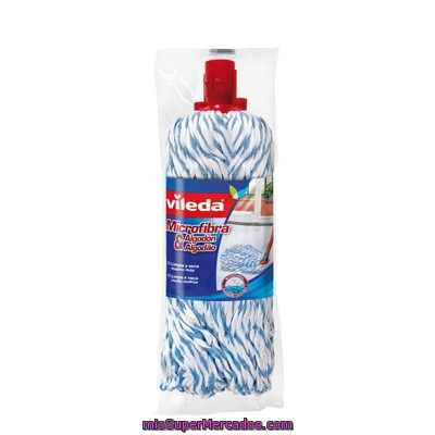 Vileda Recambio Fregona Microfibras Y Algodón
