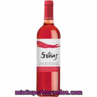 Vino Rosado De Mesa Cinco Viñas, Botella 75 Cl