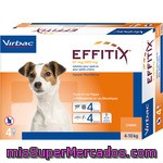 Virbac Effitix Solución Antiparasitaria Para Perros De Tamaño Pequeños De 4 A 10 Kg Envase 4 Unidades
