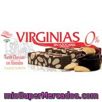 Virginias 0% Turrón De Chocolate Con Almendras Sin Azúcares Añadidos Calidad Suprema Tableta 185 G