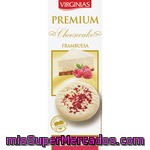 Virginias Premium Galletas Bañadas En Chocolate Blanco Con Queso Y Topping De Frambuesa Estuche 100 G