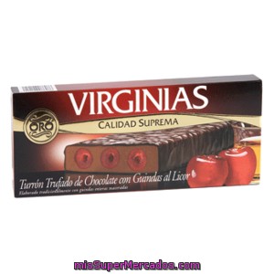 Virginias Turron De Chocolate Con Guindas Al Licor Estuche 200 Gr