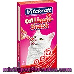 Vitakraft Cat-liquid-snack Snack Líquido Para Gatos Sabor Ternera Con Inulina Para La Flora Intestinal Envase 6 Unidades