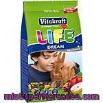 Vitakraft Life Dream Alimento Completo Para Conejos Con Frutas Bolsa 800 G