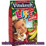 Vitakraft Life Power Alimento Completo Para Conejo Enano Con Plátano Paquete 600 G