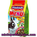 Vitakraft Menu Alimento Completo Para Conejo Enano Paquete 3 Kg