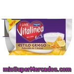 Vitalinea Yogur Estilo Griego Trozos Cítrico 4x115g