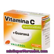 Vitamina C + Guaraná Sin Azúcar Vallesol 24 Comprimidos.