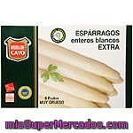 Viuda De Cayo Espárragos Blancos D.o. Navarra 6 Piezas Lata 220 G Neto Escurrido