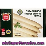 Viuda De Cayo Espárragos Blancos Enteros Extra D.o. Navarra 8-12 Piezas Lata 220 G Neto Escurrido