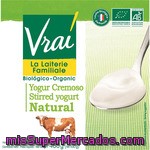 Vrai Yogur Biológico Cremoso Natural Pack 4 Unidades 100 G