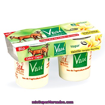 Vrai Yogur De Cabra Sabor Vainilla Biológico Pack 2 Unidades 125 G