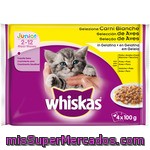 Whiskas Junior Selección De Aves En Gelatina Para Gatos De 2-12 Meses Pack 4 Unidades 100 G