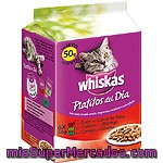 Whiskas Platitos Del Día Selección De Variedades De Carnes Rojas En Salsa Pack 6 Bolsa 50 G